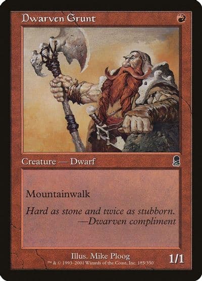Dwarven Grunt Odyssey Magic card