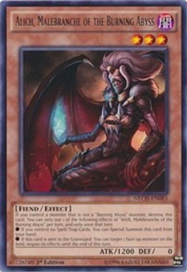 Alich Malebranche of the Burning Abyss The New Challengers Yu-Gi-Oh! card