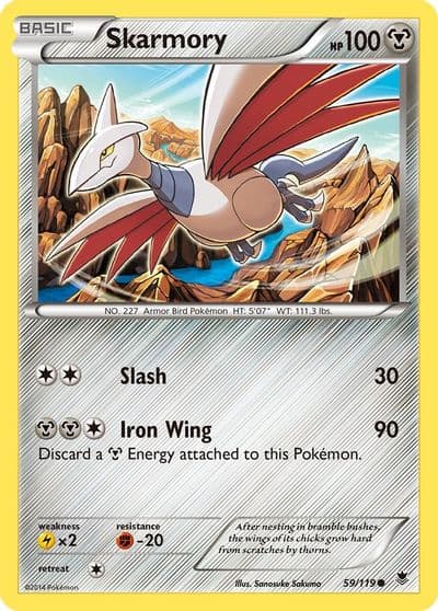 Skarmory XY - Phantom Forces Pokemon card