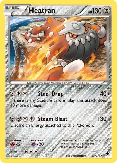 Heatran XY - Phantom Forces Pokemon card