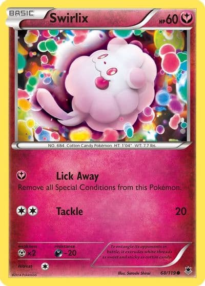 Swirlix XY - Phantom Forces Pokemon card