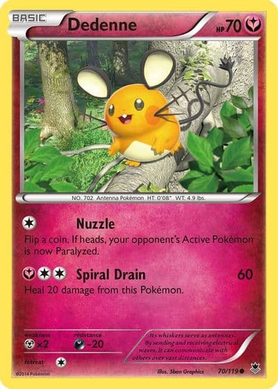 Dedenne XY - Phantom Forces Pokemon card