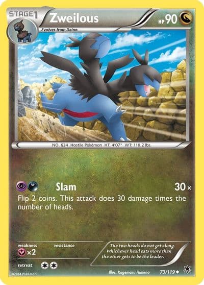 Zweilous XY - Phantom Forces Pokemon card