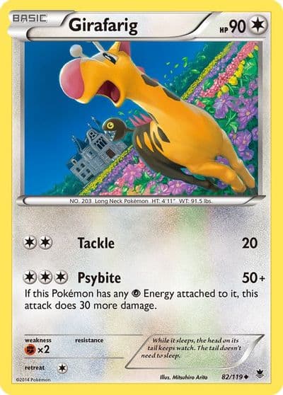 Girafarig XY - Phantom Forces Pokemon card