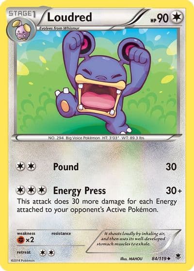 Loudred XY - Phantom Forces Pokemon card