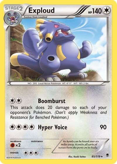 Exploud XY - Phantom Forces Pokemon card