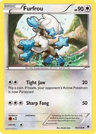 Furfrou XY - Phantom Forces Pokemon card