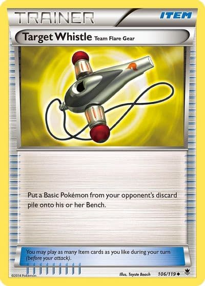 Target Whistle XY - Phantom Forces Pokemon card