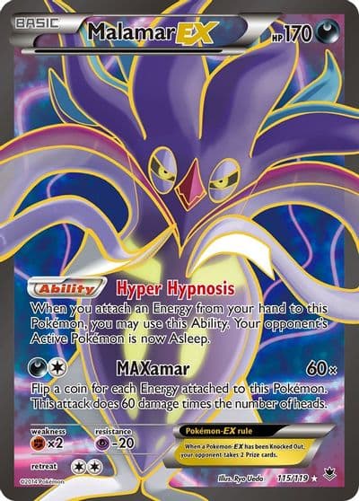 Malamar EX (115 Full Art) XY - Phantom Forces Pokemon card