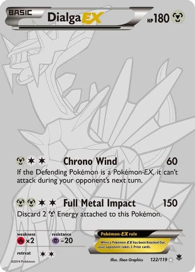 Dialga EX (122 Secret Rare) XY - Phantom Forces Pokemon card