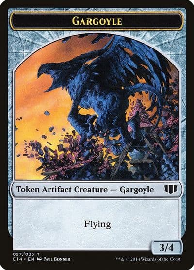 Gargoyle Elf Warrior Double Sided Token Commander 2014 Magic card