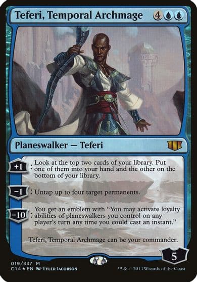Teferi Temporal Archmage Commander 2014 Oversize Cards Magic card
