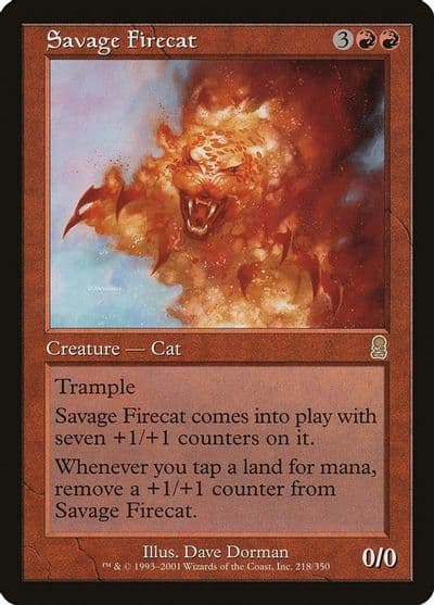Savage Firecat Odyssey Magic card