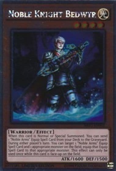 Noble Knight Bedwyr Noble Knights of the Round Table Box Set Yu-Gi-Oh! card