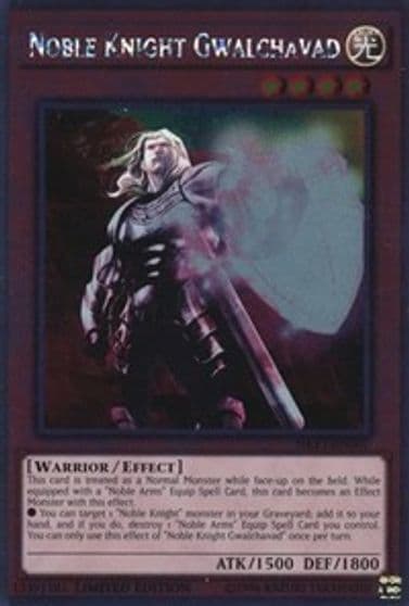 Noble Knight Gwalchavad Noble Knights of the Round Table Box Set Yu-Gi-Oh! card