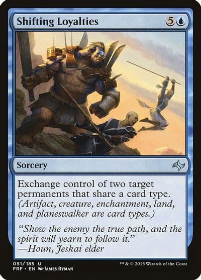 Shifting Loyalties Fate Reforged Magic card