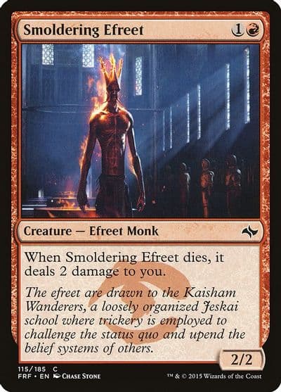 Smoldering Efreet Fate Reforged Magic card
