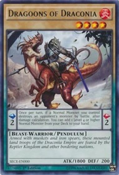 Dragoons of Draconia Rare Secrets of Eternity Yu-Gi-Oh! card