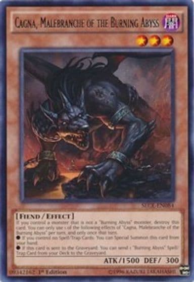 Cagna Malebranche of the Burning Abyss Secrets of Eternity Yu-Gi-Oh! card