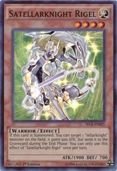 Satellarknight Rigel Secrets of Eternity Yu-Gi-Oh! card