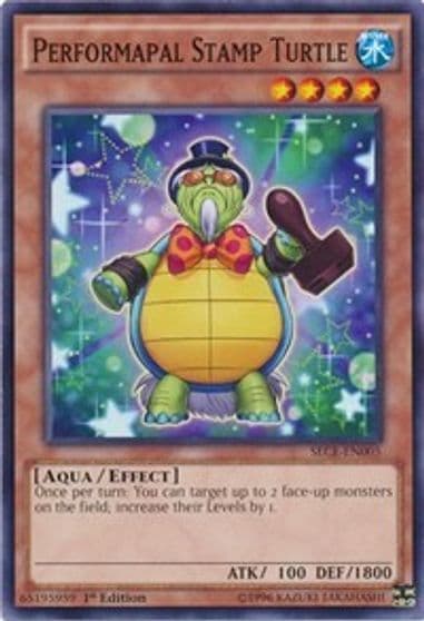 Performapal Stamp Turtle Secrets of Eternity Yu-Gi-Oh! card