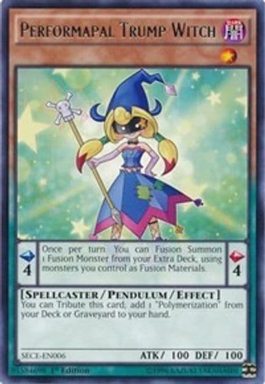 Performapal Trump Witch Secrets of Eternity Yu-Gi-Oh! card