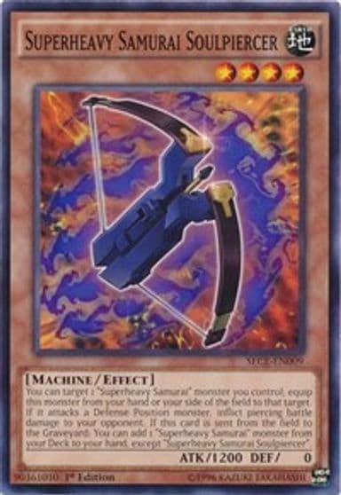 Superheavy Samurai Soulpiercer Secrets of Eternity Yu-Gi-Oh! card