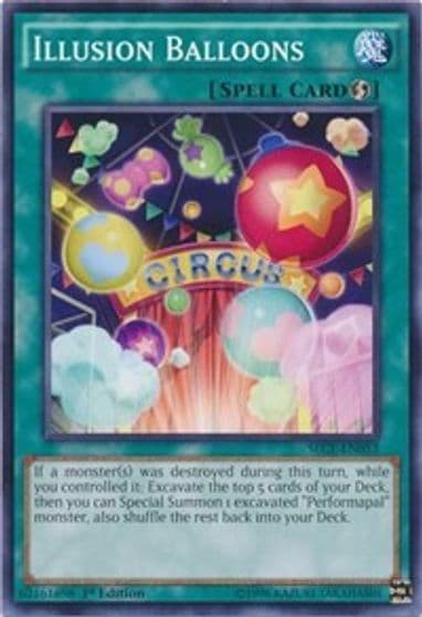 Illusion Balloons Secrets of Eternity Yu-Gi-Oh! card