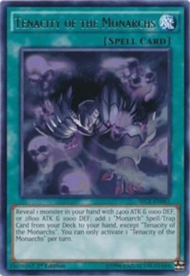 Tenacity of the Monarchs Secrets of Eternity Yu-Gi-Oh! card