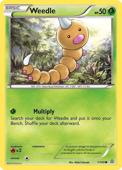 Weedle XY - Primal Clash Pokemon card