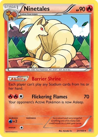 Ninetales XY - Primal Clash Pokemon card