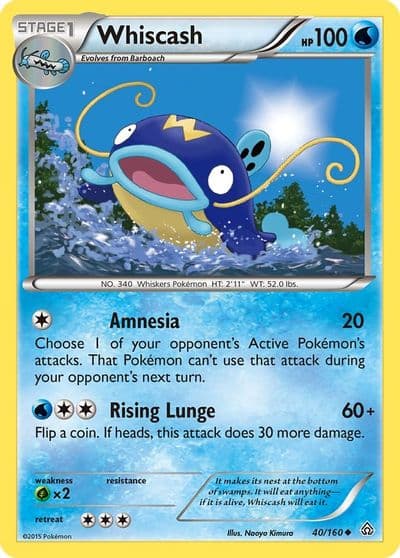 Whiscash XY - Primal Clash Pokemon card