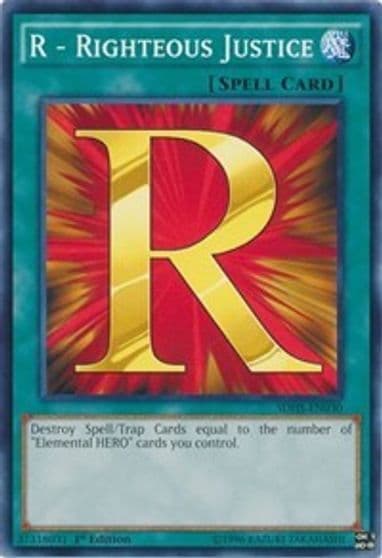R Righteous Justice Structure Deck: HERO Strike Yu-Gi-Oh! card