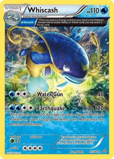 Whiscash (Alpha) XY - Primal Clash Pokemon card