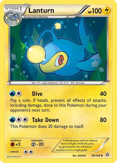 Lanturn XY - Primal Clash Pokemon card