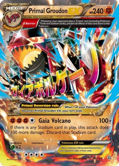 Primal Groudon EX (Omega) XY - Primal Clash Pokemon card