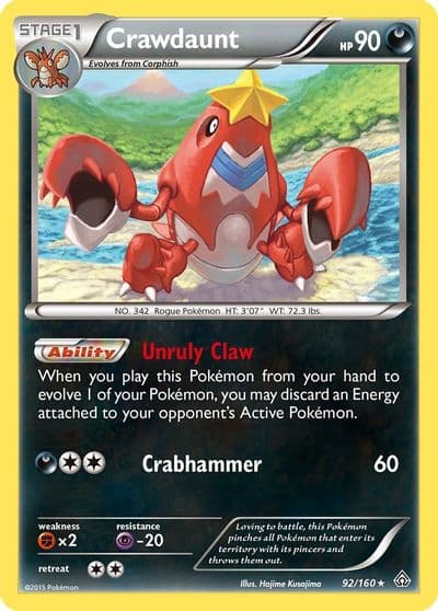 Crawdaunt XY - Primal Clash Pokemon card