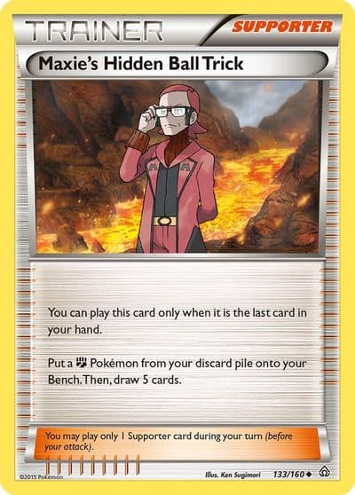 Maxie's Hidden Ball Trick XY - Primal Clash Pokemon card