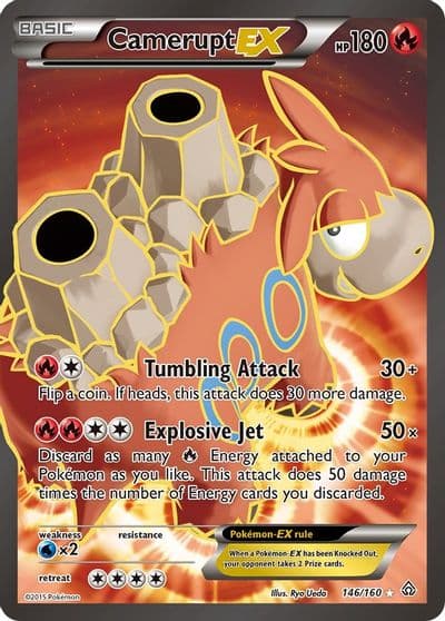 Camerupt EX (146 Full Art) XY - Primal Clash Pokemon card