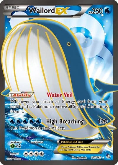 Wailord EX (147 Full Art) XY - Primal Clash Pokemon card