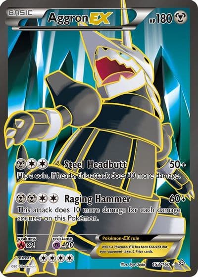 Aggron EX (153 Full Art) XY - Primal Clash Pokemon card