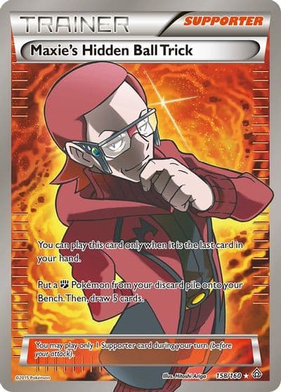 Maxie's Hidden Ball Trick (158 Full Art) XY - Primal Clash Pokemon card