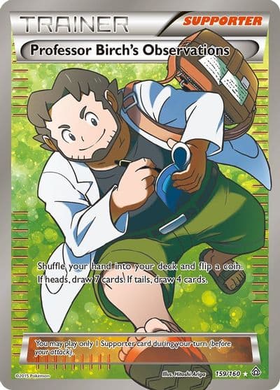 Professor Birch's Observations (159 Full Art) XY - Primal Clash Pokemon card