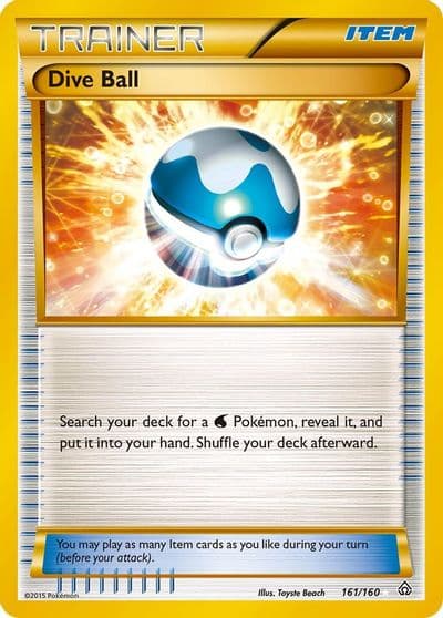 Dive Ball (161 Secret Rare) XY - Primal Clash Pokemon card