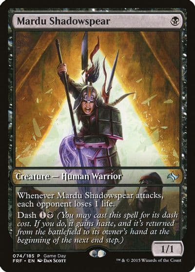 Mardu Shadowspear Game Day & Store Championship Promos Magic card