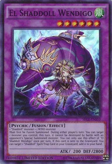 El Shaddoll Wendigo SE Secrets of Eternity Yu-Gi-Oh! card
