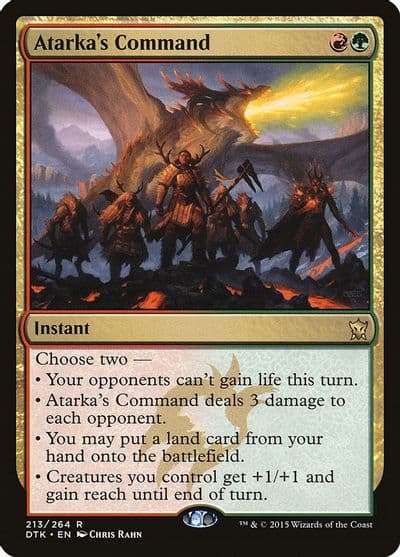 Atarkas Command Dragons of Tarkir Magic card