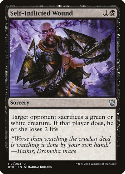 Self Inflicted Wound Dragons of Tarkir Magic card