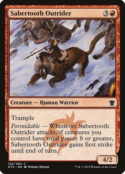 Sabertooth Outrider Dragons of Tarkir Magic card