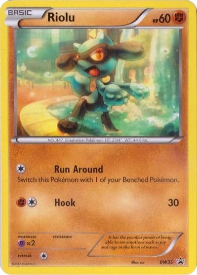 Riolu - BW33 (Cosmos Holo) Black and White Promos Pokemon card